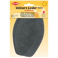 KLEIBER Patch imitation cuir velours, 185x95 mm, brun foncé