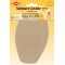 KLEIBER Patch imitation cuir velours, 185x95 mm, brun foncé