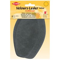 KLEIBER Patch imitation cuir velours, 185x95 mm, taupe