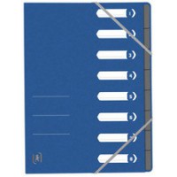 Oxford Trieur Top File+, A4, 8 compartiments, bleu