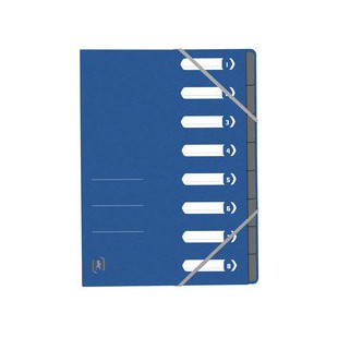 Oxford Trieur Top File+, A4, 8 compartiments, bleu