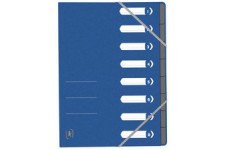 Oxford Trieur Top File+, A4, 8 compartiments, bleu