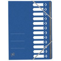 Oxford Trieur Top File+, A4, 12 compartiments, noir