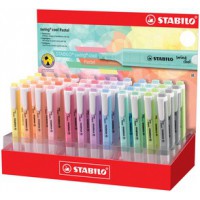 Présentoir x 48 surligneurs STABILO swing cool Pastel