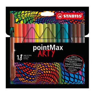 STABILO Stylo-feutre pointMax ARTY, étui carton de 18