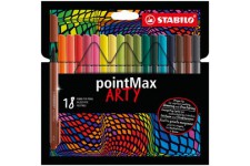 STABILO Stylo-feutre pointMax ARTY, étui carton de 18