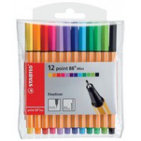 STABILO Feutre fin point 88 Mini, Ecopack de 15 pièces