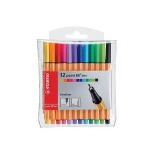 STABILO Feutre fin point 88 Mini, Ecopack de 15 pièces