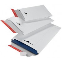 Lot de 20 : ColomPac Pochette d'expédition, en carton rigide A4+, blanc