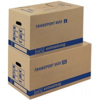 Lot de 10 : tidyPac Carton de transport L, avec porte-étiquettes