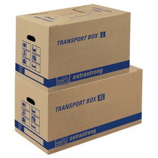 Lot de 10 : tidyPac Carton de transport XL, avec porte-étiquettes