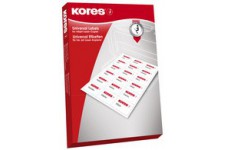 Kores Etiquette universelle, 70 x 41 mm, blanc