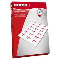 Kores Etiquette universelle, 97 x 67,7 mm, blanc