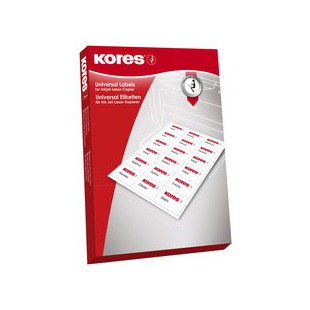 Kores Etiquette universelle, 70 x 37 mm, sans bord, bleu