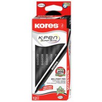 Kores Stylo à bille jetable K-Pen Super Slide K0, noir