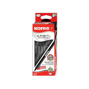 Kores Stylo à bille jetable K-Pen Super Slide K0, noir