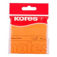 Kores Note adhésive 'NEON', 75 x 75 mm, uni, vert fluo