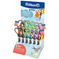 Pelikan griffix Ciseaux d'école, pointu, présentoir de 12