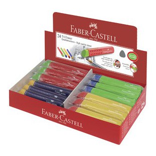 Lot de 24 : FABER-CASTELL Gomme en plastique TRI, assorti