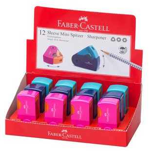 Lot de 12 : FABER-CASTELL Taille-crayon simple SLEEVE MINI, assorti