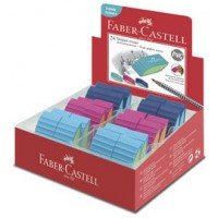 Lot de 24 : FABER-CASTELL Gomme plastique BICOLOR, assorti