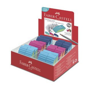 Lot de 24 : FABER-CASTELL Gomme plastique BICOLOR, assorti