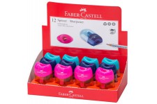 Lot de 12 : FABER-CASTELL Taille-crayon réservoir TREND 2019, présentoir