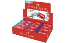 Lot de 24 : FABER-CASTELL Gomme en plastique DUST-FREE, en présentoir