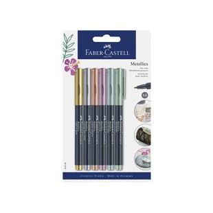 FABER-CASTELL Marqueur Metallics, sur carte blister de 6