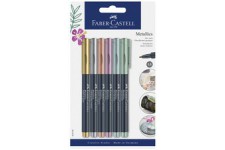 FABER-CASTELL Marqueur Metallics, sur carte blister de 6