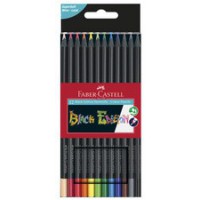 FABER-CASTELL Crayon de couleur Black Edition, étui de 50