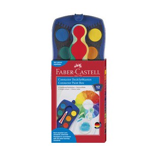 FABER-CASTELL Palette de peinture CONNECTOR, 12 couleurs