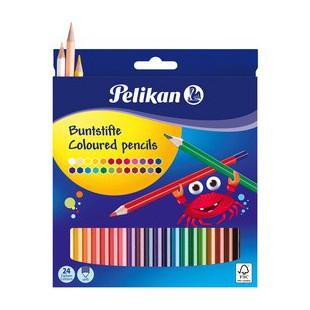 Pelikan Crayons de couleur standard, étui en carton de 24,