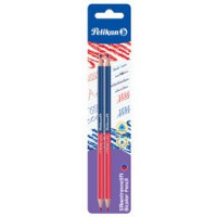 Pelikan Crayon bicolore fin, rouge/bleu, carte blister de 2