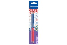 Pelikan Crayon bicolore fin, rouge/bleu, carte blister de 2