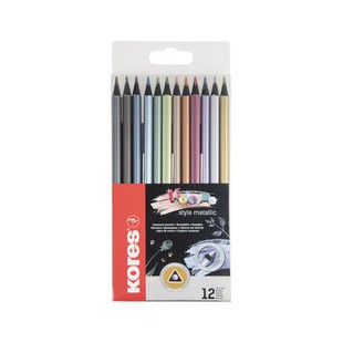 Kores Crayon de couleur 'Kolores Metallic Style', étui de 12