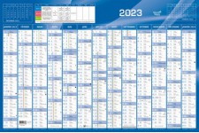 Lot de 10 : QUO VADIS Calendrier, 650 x 430 mm horizontal, 2023, bleu