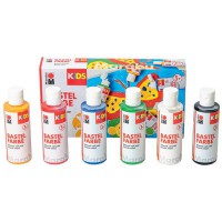 Marabu KiDS Gouache pour enfant 80 ml, kit de 6