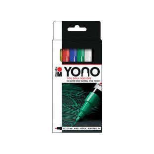 Marabu Feutre acrylique 'YONO', 0,5 - 1,5 mm, set de 6