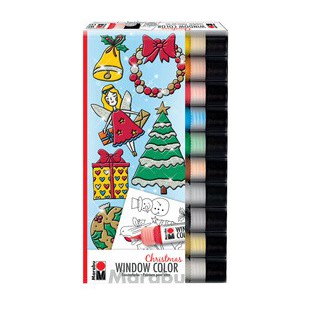 Marabu Set Window Color 'X-Mas', 10 x 25 ml