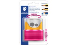 STAEDTLER Taille-crayon double TWIST & CLOSE, jaune/rose