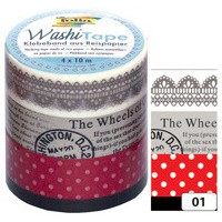 folia Rubans autocollants déco Washi-Tape GEOMETRIQUE