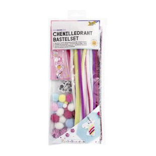 folia Kit d'activités en fil chenille UNICORN, 227 pièces