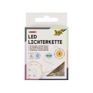 folia Guirlande lumineuse LED, fonctionne à pile, 20 LED