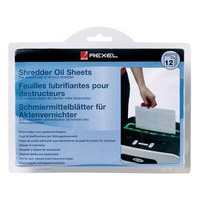Rexel 12X Feuilles lubrifiantes pour destructeur de documents