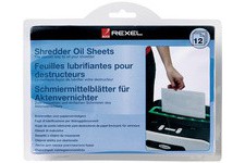 Rexel 12X Feuilles lubrifiantes pour destructeur de documents