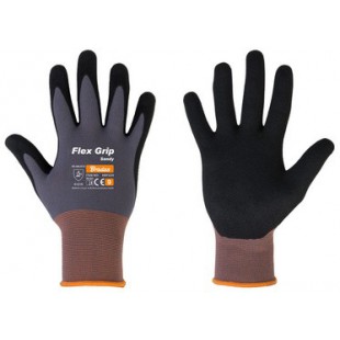 Bradas Gants de travail Flex Grip Sandy, noir/gris, XL