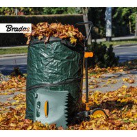 Bradas Chariot ramasse-feuilles multibin, pliable, 160litres