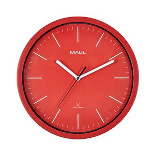 MAUL Horloge murale MAULjumb, diamètre: 305 mm, rouge