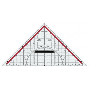 M+R Equerre géométrique, plexiglas, hypoténuse: 170 mm
